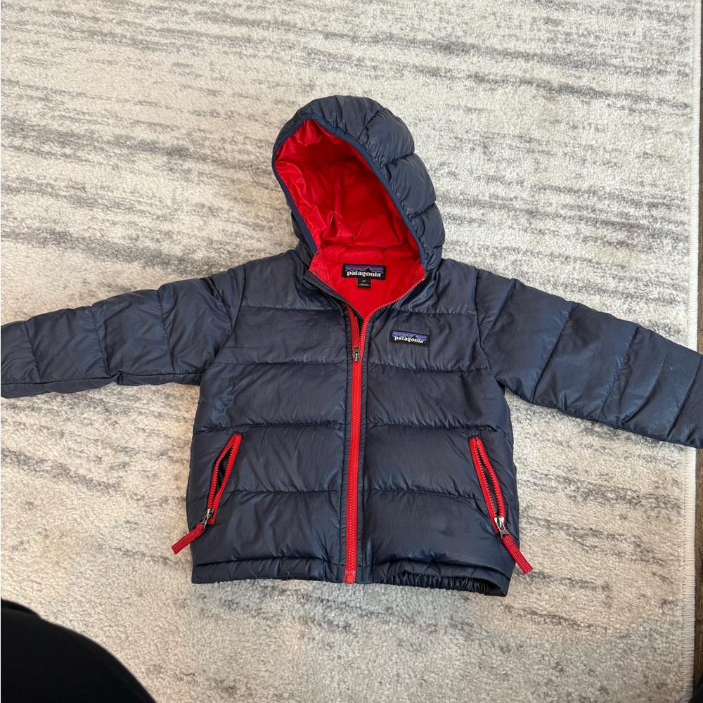 Patagonia Navy and Red Puffer Jacket